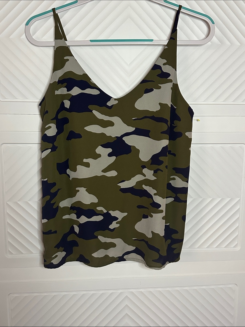 Banana Republic Olive Green & Navy Camo Camisole